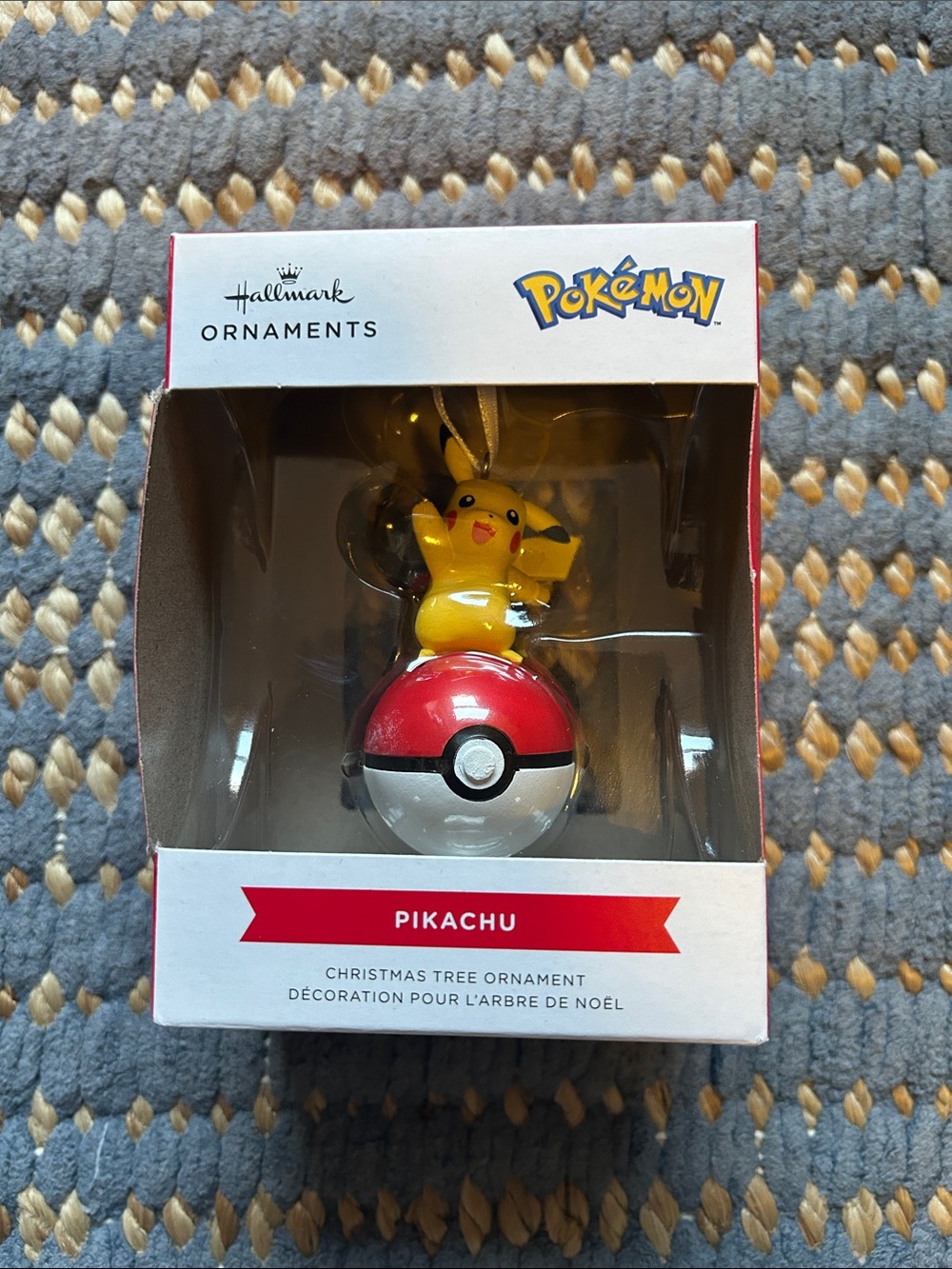 4/$25 Hallmark Pokémon Pikachu Ornament in Yellow, Red & White
